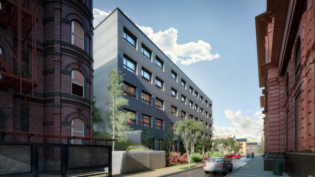 3D Render of Miller Street Apartments Project