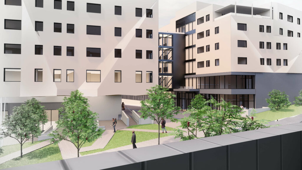 3D Render of Fifth & Dinwiddie West Project